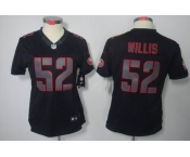 nike women nfl jerseys san francisco 49ers #52 willis black[nike impact limited]