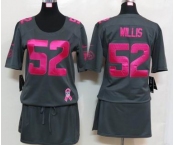 nike women nfl jerseys san francisco 49ers #52 willis dk.grey[breast cancer awareness]