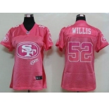 nike women nfl jerseys san francisco 49ers #52 willis pink[2012 fem fan]