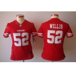 nike women nfl jerseys san francisco 49ers #52 willis red[nike limited]