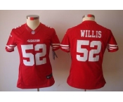 nike women nfl jerseys san francisco 49ers #52 willis red[nike limited]
