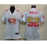 nike women nfl jerseys san francisco 49ers #52 willis white[2012 fem fan]