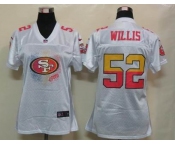 nike women nfl jerseys san francisco 49ers #52 willis white[2012 fem fan]