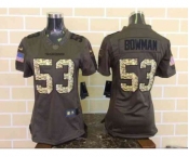 nike women nfl jerseys san francisco 49ers #53 bowman army green[nike Limited Salute To Service]