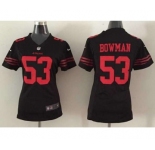 nike women nfl jerseys san francisco 49ers #53 bowman black[nike]