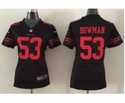 nike women nfl jerseys san francisco 49ers #53 bowman black[nike]