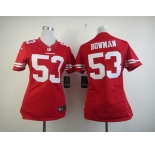 nike women nfl jerseys san francisco 49ers #53 bowman red[nike limited]
