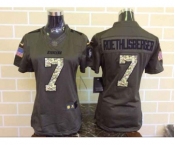 nike women nfl jerseys san francisco 49ers #7 colin kaepernick army green[nike Limited Salute To Service]