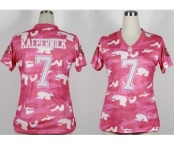 nike women nfl jerseys san francisco 49ers #7 colin kaepernick pink[fashion camo]