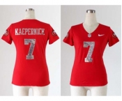 nike women nfl jerseys san francisco 49ers #7 colin kaepernick red[刺绣亮片]
