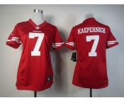 nike women nfl jerseys san francisco 49ers #7 kaepernick red[nike limited]