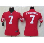 nike women nfl jerseys san francisco 49ers #7 kaepernick red[nike]
