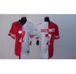 nike women nfl jerseys san francisco 49ers #7 kaepernick white-red[nike split]