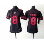 nike women nfl jerseys san francisco 49ers #8 young black[nike]