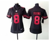 nike women nfl jerseys san francisco 49ers #8 young black[nike]