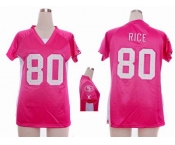 nike women nfl jerseys san francisco 49ers #80 jerry rice pink[draft him ii top]