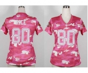 nike women nfl jerseys san francisco 49ers #80 jerry rice pink[fashion camo]