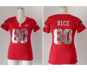 nike women nfl jerseys san francisco 49ers #80 jerry rice red  jerseys