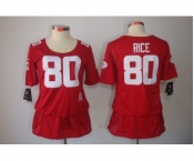 nike women nfl jerseys san francisco 49ers #80 jerry rice red[breast cancer awareness]