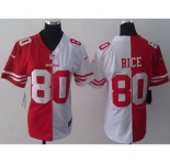 nike women nfl jerseys san francisco 49ers #80 jerry rice white-red[nike split]