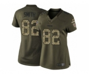 nike women nfl jerseys san francisco 49ers #82 smith army green[nike Limited Salute To Service][smith]