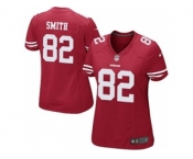 nike women nfl jerseys san francisco 49ers #82 smith red[nike][smith]