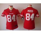 nike women nfl jerseys san francisco 49ers #84 moss red[nike limited]