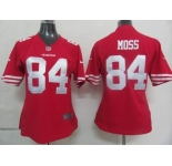 nike women nfl jerseys san francisco 49ers #84 moss red[nike]