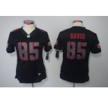 nike women nfl jerseys san francisco 49ers #85 davis black[nike impact limited]
