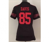 nike women nfl jerseys san francisco 49ers #85 davis black[nike]