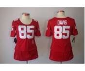 nike women nfl jerseys san francisco 49ers #85 davis red[breast cancer awareness]
