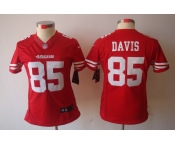 nike women nfl jerseys san francisco 49ers #85 davis red[nike limited]