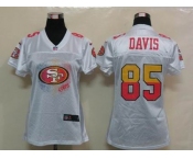 nike women nfl jerseys san francisco 49ers #85 davis white[2012 fem fan]