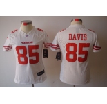 nike women nfl jerseys san francisco 49ers #85 davis white[nike limited]