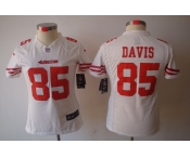 nike women nfl jerseys san francisco 49ers #85 davis white[nike limited]