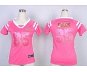 nike women nfl jerseys san francisco 49ers #85 vernon davis pink[fashion Rhinestone sequins]