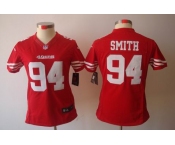 nike women nfl jerseys san francisco 49ers #94 smith red[nike limited]