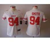 nike women nfl jerseys san francisco 49ers #94 smith white[nike limited]