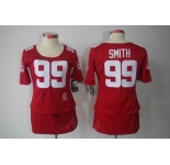 nike women nfl jerseys san francisco 49ers #99 smith red[breast cancer awareness]