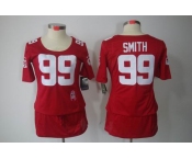 nike women nfl jerseys san francisco 49ers #99 smith red[breast cancer awareness]
