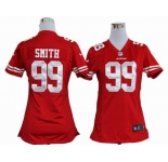 nike women nfl jerseys san francisco 49ers #99 smith red[nike]