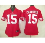 nike womens nfl san francisco 49ers #15 crabtree red[nike]