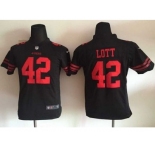 Nike Youth New 49ers #42 Ronnie Lott Black Alternate Stitched jerseys