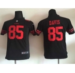 Nike Youth New 49ers #85 Vernon Davis Black Alternate Stitched jerseys