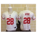 Toddler Nike San Francisco 49ers #28 Carlos Hyde White Jerseys