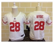Toddler Nike San Francisco 49ers #28 Carlos Hyde White Jerseys