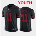 Youth Nike 49ers 11 Brandon Aiyuk Black 2020 NFL Draft First Round Pick Vapor Untouchable Limited Jersey