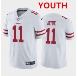 Youth Nike 49ers 11 Brandon Aiyuk White 2020 NFL Draft First Round Pick Vapor Untouchable Limited Jersey