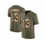 Youth Nike San Francisco 49ers #13 Aaron Burbridge Limited Olive Gold 2017 Salute to Service NFL Jersey