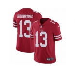 Youth Nike San Francisco 49ers #13 Aaron Burbridge Vapor Untouchable Limited Red Team Color NFL Jersey